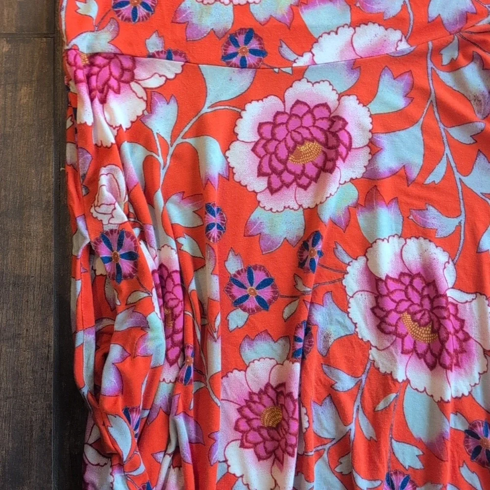 Anthropologie Maeve Cleary Floral Mock Neck Dress Pockets - Women's Large - Picture 5 of 8